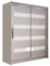 Mirjan24 Schwebetürenschrank Westa IV Kleiderschrank, Modernes Schlafzimmerschrank, Schiebetürenschrank, Garderobe, Schlafzimmer (Cashmere + Weiß Lacobel, mit RGB LED Beleuchtung)