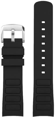 TVKSIPAR Passend For Mido Fit For Helmsman Uhrenarmband M049.526.17/11 Television TW Curved Quick Release Silikonkautschuk Uhrenarmband For Herren 22MM Armband(A-black-silver)