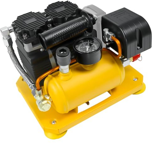 Cordless Air Compressor Compatible with Dewalt 20V Battery, 0.26-Gallon Capacity, Oil-Free, Ultra Quiet Portable Air Compressor, 65 dB Noise Level Electric Air Compressor