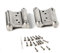 2pcs Bisagras con resorte, bisagra de puerta de resorte de doble acción de acero inoxidable de 3 pulgadas Bisagra para puertas de mostrador Freebar Saloon con tornillos y barra de demo