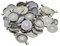 freneci 50 Stück Leere Runde Lünette Tray Base Für Cabochon Anhänger Charms DIY - 20mm