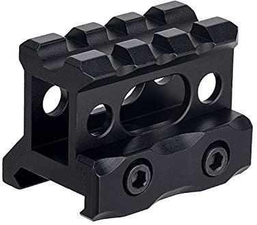 ToopMount Zielfernrohrmontagen Schiene 3 Steckplätze Short Riser Mount 1 Höhe Slim Picatinny Rail Riser Mount, Tactical Scope Riser Base Mount aus Aluminiumlegierung