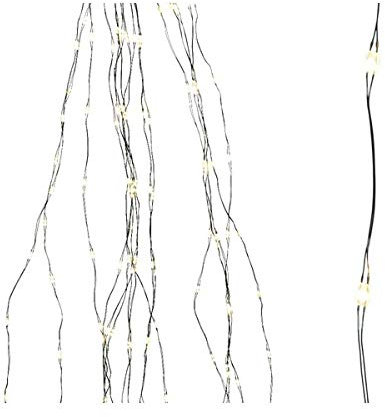 Micro LED Baumkette 12Stränge a 34LED 1,8m warm weiß Kabelfarbe grün