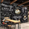 YXTSmurals Fototapete 3D Effekt Cafés Slogans Muster Fototapeten Vlies Tapeten Wandtapete Vliestapete Wandbild Wand Schlafzimmer Wohnzimmer Büro Küche