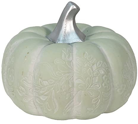 Clayre & Eef 6CE1487 Deko Kürbis Grün, Weiß Ø 23x18 cm