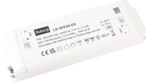 LED Trafo 24V 12W - 50W Dimmbar Triac für LED Strip Lampe LED Netzteil Treiber Transformator Driver
