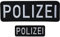 GYGYL 2 Pack Black POLIZEI Patch with Hook and Loop, for Police Vest Jacket Back Panel (1Pcs Small and 1Pcs Large)