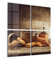 DEQORI Glasbilder Acrylglas | Motiv Französisches Frühstück | quadratisch 4-teilig 100x100 cm | große XXL Deko | Wandbilder für Wohnzimmer, Schlafzimmer, Flur & Küche | moderne Wanddeko