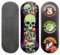 SPITBOARDS 34mm Fingerboard Deck - Real Wood (5-Layers) Classic Popsicle Street Shape - Size: 34 x 96 mm - Single Graphic Deck (Real Wear) - Optimized Concave - slimey Skulls