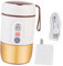 Gralara Scaldabiberon Portatile USB Regolabile caffè Riscaldamento rapido bollitore Elettrico da Viaggio Controllo della Temperatura per Auto da Picnic, Beige