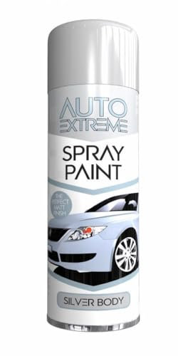 PEBBLE HUG All Purpose Spray Paint, Silver Body Gloss Aerosol Paint, Ideal and Perfect Finish for Cars, Bikes, Vans, Metal and Wood, Quick Drying, Safe and Durable,250ml (1 Pcs)