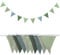 TNSLAND Girlande Wimpelkette Kinderzimmer Wimpelkette Stoff Wimpelkette Outdoor Wetterfest Kinderzimmer Deko Gartenparty Happy Birthday Girlande Dekorationen Deko Geschenk Bonbonfarben (Groen)