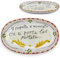 SICILIA BEDDA CAPACI Vassoio Ovale, Ceramica Caltagirone - Proverbi Siciliani (1pz) Piatto da Portata, L 22 x 14 cm ca. Vari Decori MD1 - Decoro 5