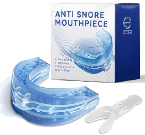 Férula Dental Antirronquidos y Anti Bruxismo, Dispositivo Ajustable para Dormir sin Roncar y Mejora la Respiración, Solución Efectiva Ayudar un Sueño Reparador