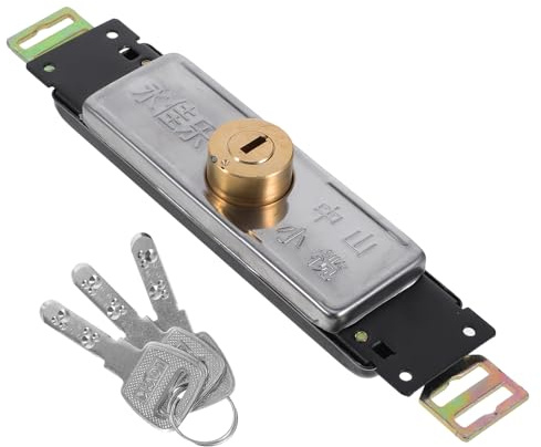 HAMPPLIES Heavy Duty Garage Roller Shutter Door Lock with Elevated Cylinder Security Keyed Vertical Shutter Lock for Home and Shed