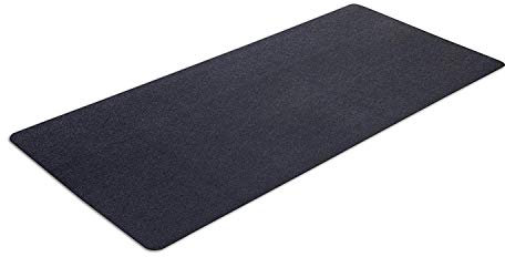 MOTIONTEX Trainingsgerät Matte für Unterlaufband, Rudermaschine, Ellipsenträger, Fitnessgeräte, Home Gym Bodenschutz, 76,2 x 167,6 cm, Schwarz