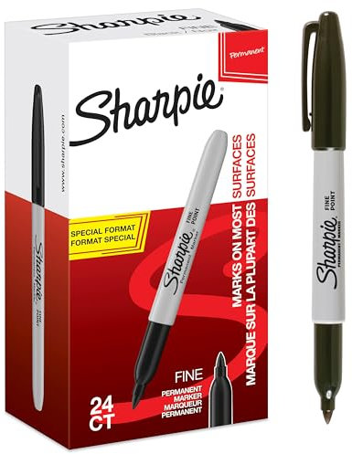 Sharpie Permanent Marker | Marker Stifte mit feiner Spitze | schwarz | 24 Stück Market Set