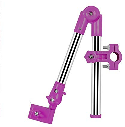 Xyanzi portaombrelli, Acciaio Inossidabile 360 ​​° + 180 ° Regolazione A Due Vie E Staffa Rimovibile per Auto Elettrica da Bicicletta (Colore : Viola)