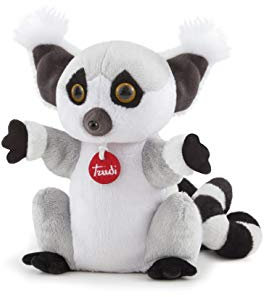 Trudi 29820 - Handpuppe Lemur cm 17x24x23, grau/weiß