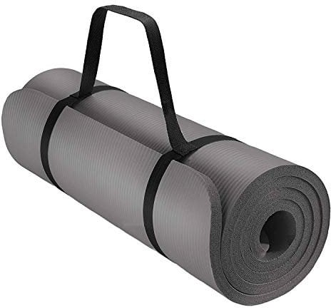 Fratelli Pesce - Tappetino MasterSoft Fitness Yoga Ginnastica Per Palestra Allenamento 180 X 60 cm Spessore 1 cm ultra morbido e resistente Materiale NBR, Grigio, 180 x 60 x 1 cm