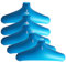 CUSROS Kleiderbügel, Kleiderbügel, Haken, Organizer, Kleider-Clips, PVC, aufblasbar, faltbar, rutschfest, tragbar, Blau, Einheitsgröße