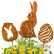 Terma Stahldesign Edelrost Osterdeko Set 3ST Osterhase mit Zwei Eier Handmade Germany, tolle gartendeko aus Rost-Metall, deko rostoptik, Rostfiguren Tiere, rostfiguren Garten, Rostdeko