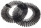 Stretch cheveux peigne 2 zig zag flexible plastique cercle peigne bande de tête de dent circulaire complète accessoires de cheveux de sport noir 2pcs bandeaux