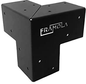 Framola 2 Pack - Framola Pergola Corner Brackets - 3 Pieces Wood Joints Structure Hardware Kit - Construction, Building, Garden, Home, Range, Canopy, Gazebo, Patio, Awning, Outdoor, Project