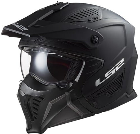 LS2, Casque moto jet modulable DRIFTER Solid Noir Mat, S