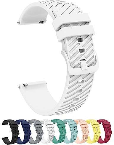 Silikon Uhrenarmbänder,Uhrenarmbänder mit Schnellverschluss, 18mm 20mm 22mm (22mm, Weiß)