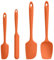 U-Taste Juego de 4 Espatulas: 250℃ Silicona Cocina Reposteria Lengua Resistente al Calor Utensilios de Espátula para Cocinar y Hornear, Paletas Cocina Antiadherentes Flexibles sin BPA (Naranja)