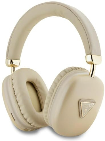 CG MOBILE Guess Bluetooth 5.3 On-Ear-Kopfhörer mit metallischem Dreieck-Logo (Gold)