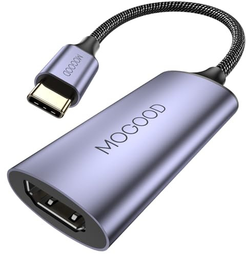MOGOOD Adaptateur USB C vers HDMI 4K@60Hz, Adaptateur Thunderbolt 3/4 vers HDMI avec câble en Nylon Compatible avec iPhone 15/16, MacBook Air/Pro, iPad Pro, Dell XPS15/13, Samsung Galaxy S24 etc