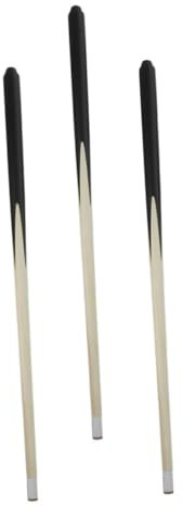 VICASKY Lot de 3 mini queues de piscine pour garçons et filles en bois robuste pour débutants et petits espaces - Prise en main confortable - Pour la maison et les déplacements