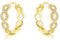 Loutade Silver Twisted Hoop Earrings for Women, 925 Sterling Silver Hoop Earrings with 5A Zircon, Gold Huggie Earrings, Lightweight 20mm Dainty CZ Infinity Twisted Gold Earrings Trendy Jewelry Gifts