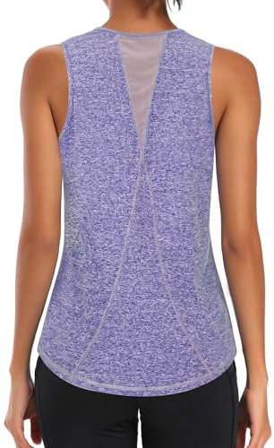 Gyabnw Sport Top Laufshirt Locker Sportshirt Ärmellos Oberteil Gym Yoga Shirt Sommer Sportoberteile
