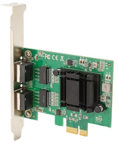 Carte Réseau Serveur avec Doubles Ports RJ45, Installation Facile, Taux de Transfert de Niveau Gigabit, adapté à Une Utilisation Générale de Bureau