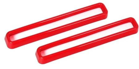 Nierengitter Grill Für Dodge Für Challenger 2015-2022 2 Stücke Front Grill Grille Einsätze Abdeckung Trim Schwarz Rot Blau Gelb Kühlergrill Vorne(Red)