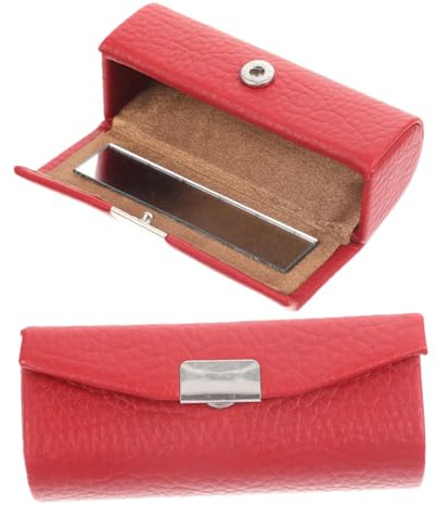 Yardenfun Leder Lippenstiftetui Klein Kompakt Tragbare Einzelne Kosmetiktasche Mit Feiner Textur Aufbewahrungshalter Für Lippenstift Unterwegs Reise Und Alltagstasche