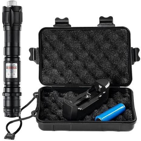 Superhelle wiederaufladbare Astronomie-Taschenlampe mit Fernstrahl, Professionelle Hochleistungs-Taschenlampe für Outdoor, Wandern, Reden und den Einsatz im Freien, ferngesteuerte aufladbare Lampe