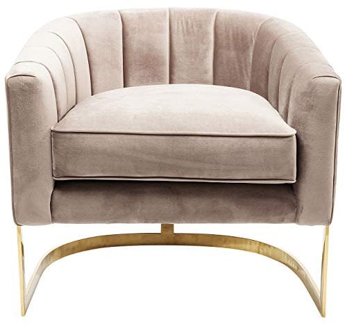 Kare Design Sessel Pure Elegance, Lounge Sessel, Beige, edler Sessel, Schminktischstuhl, (H/B/T) 71x77x70cm