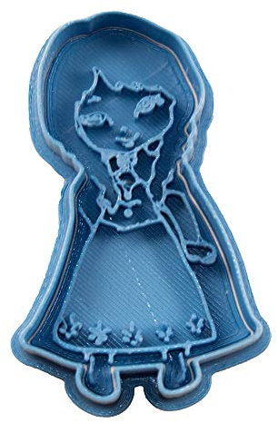 Cuticuter Anna Princesa Frozen Chibi Cortador de Galletas, Plástico, Azul, 8x7x1.5 cm