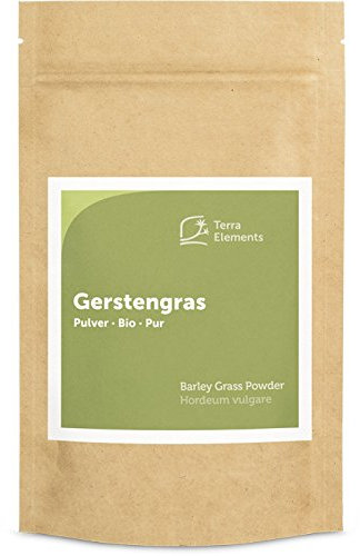 Terra Elements Herbes d'orge bio en poudre I 100% pure I vegan I qualité crue