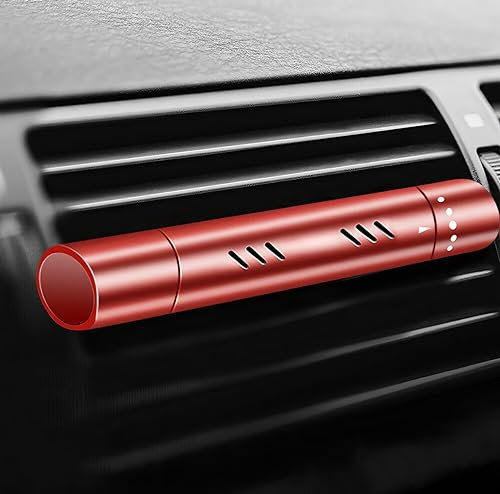 MASO Auto-Lufterfrischer, Auto-Duftdiffusor, Lüftungsschlitz-Clip, Reiniger für Büro, Zimmer, Reisen, Rot