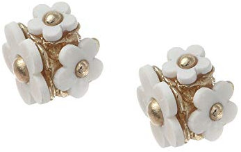 Idin Jewellery Ohrclips mit drei Blumen, goldfarben