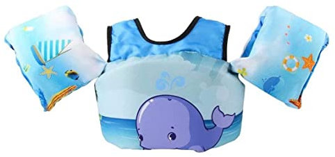 Gilet da Nuoto per Bambini con Braccioli e Spallacci,VIEKUU Giubbotto Galleggiante Piscina per Bambino, per Ragazzi e Ragazze da 2-6 anni, da 10 a 30 kg, Ausilio Imparare a Nuotare