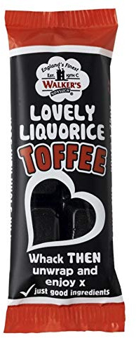 Walkers Nonsuch Lovely Liquorice Toffee Bars, 50g x 24
