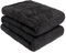 Brentfords Teddy-Fleece-Decke, großer Überwurf über dem Bett, Plüsch, superweich, warm, für Sofa, Bett, Tagesdecke, Schwarz – 150 x 200 cm