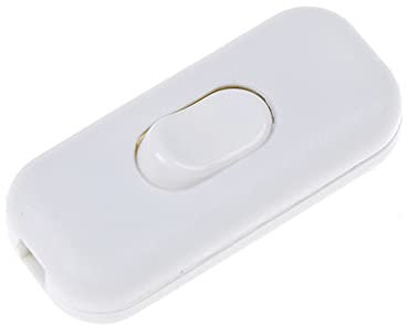 Light Switch AC 0-250V 6A Inline ON/OFF Table Desk Lamp Cord Cable Toggle Rocker Switches control for LED lighting-White