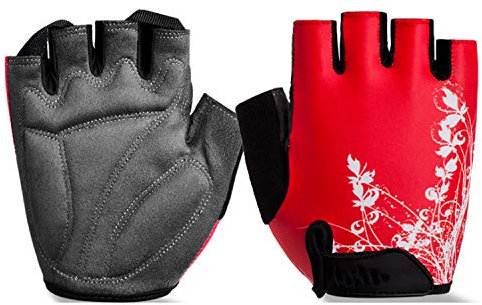 BJTYHT Übungshandschuhe Sport-Trainingshandschuhe, Keine Wristwrap-Gewichtheberhandschuhe mit stoßabsorbierendem Schaumstoff, leicht abzunehmen (Color : Red)